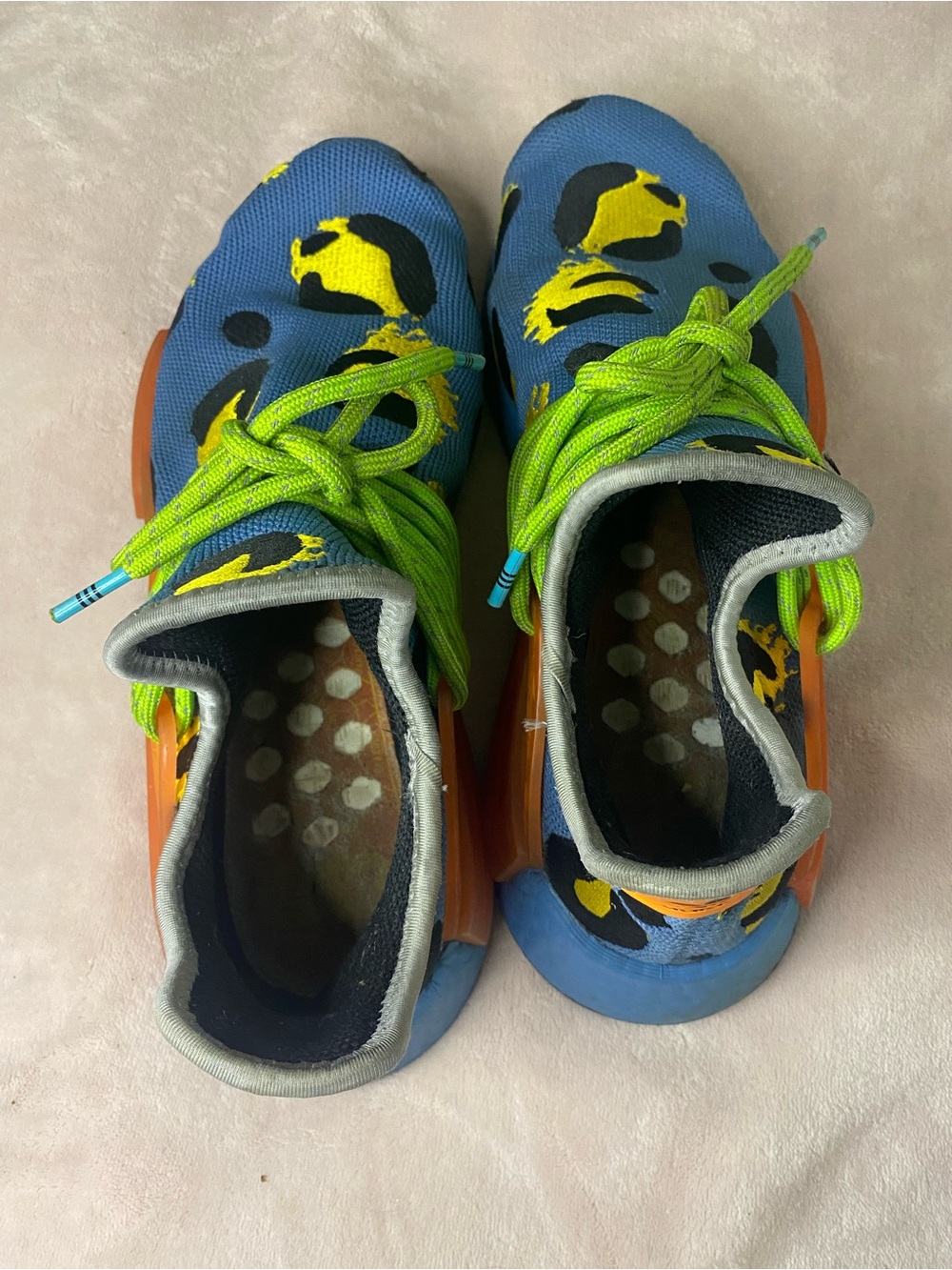 Adidas x Pharrell Williams HU NMD Altered Blue Animal Print Men Shoes size 8.5 - Picture 5 of 7